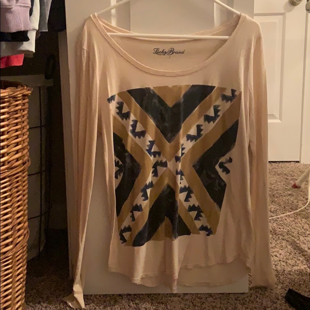 Aztec/ country cream shirt